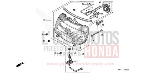 PROJECTEUR VFR750FG de 1986